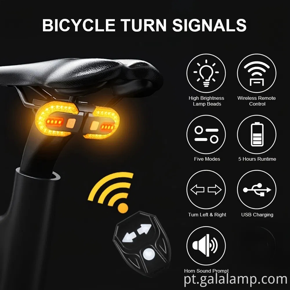 Luz de sinal de giro à prova de controle remoto sem fio à prova d'água